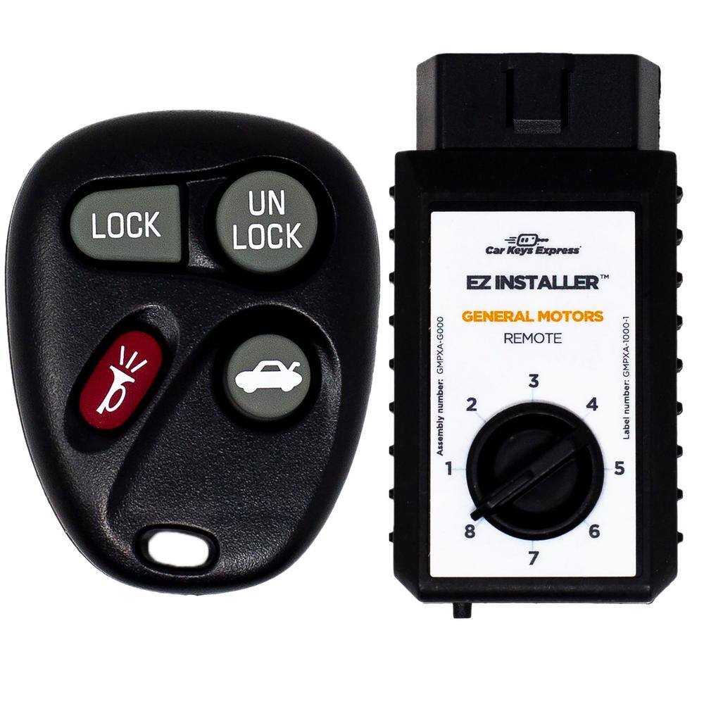 Replacement GM Remote-4 Buttons (Lock, Unlock, Panic, and Trunk) Includes programming device and two other Button pads price history on PriceWatchPro