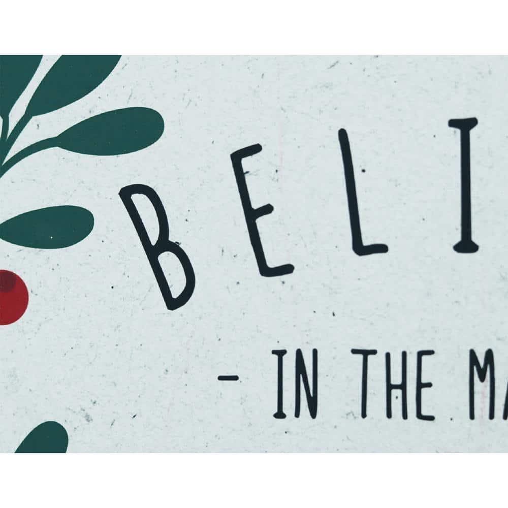 Rustic Brown Wood Believe in the Magic of Christmas Wall Sign
