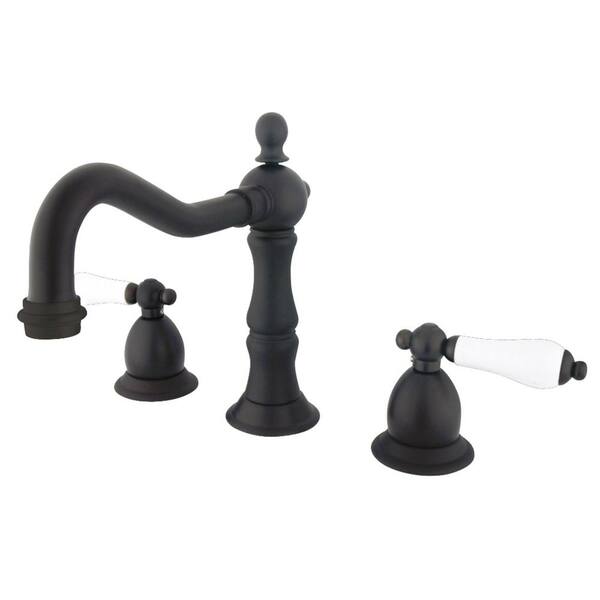 Kingston Brass Heritage 8 in. Widespread 2-Handle Bathroom Faucet in Oil Rubbed Bronze