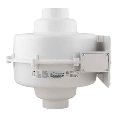 GP501C 3 in. Inlet and Outlet Inline Radon Fan in White with 3.8 in. Maximum Operating Pressure