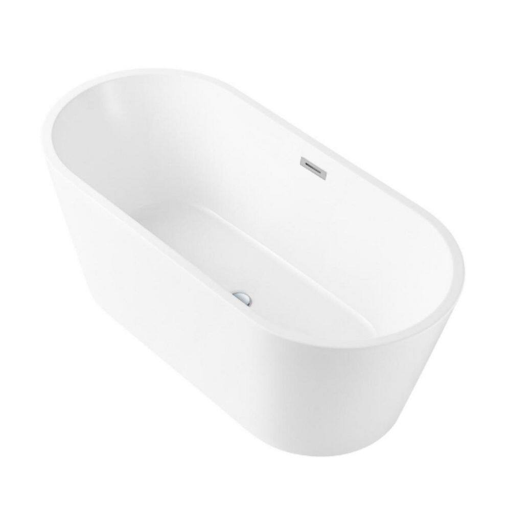 67 in. x 31.5 in. Freestanding Alcove Soaking Acrylic Bathtub with Center Drain in White price history on PriceWatchPro