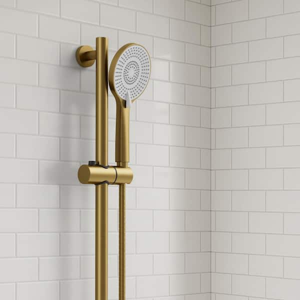 YAWWALK 3-Spray Wall Mount Dual Fixed and Handheld Shower Head 1.8