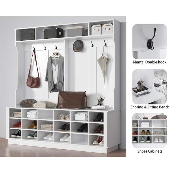 Cream Ultra Thin Shoe Cabinet Organizers Hallway Cabinets
