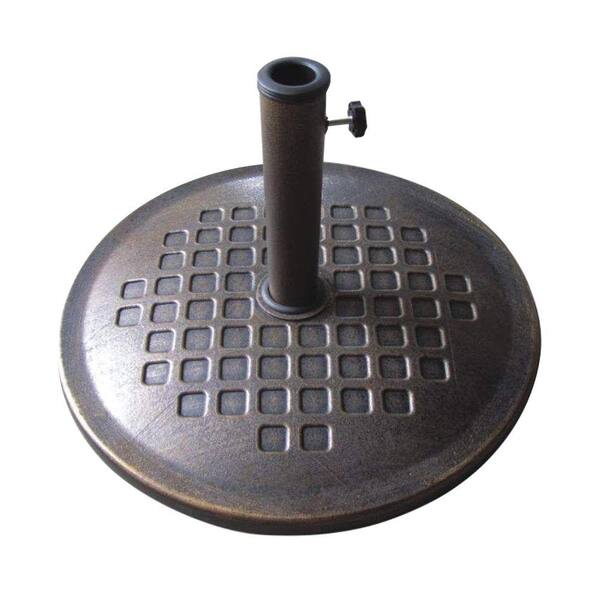DC America 24 in. Round Cast Stone Umbrella Base in Bronze