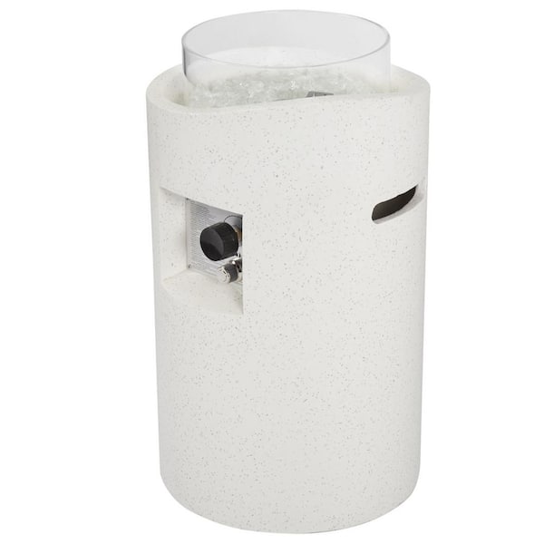 40,000 BTU Stainless Steel White Propane Outdoor Tabletop Patio Heater