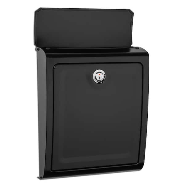 Sienna Black Wall Mount Locking Mailbox Sienna Black Wall Mount Locking Mailbox