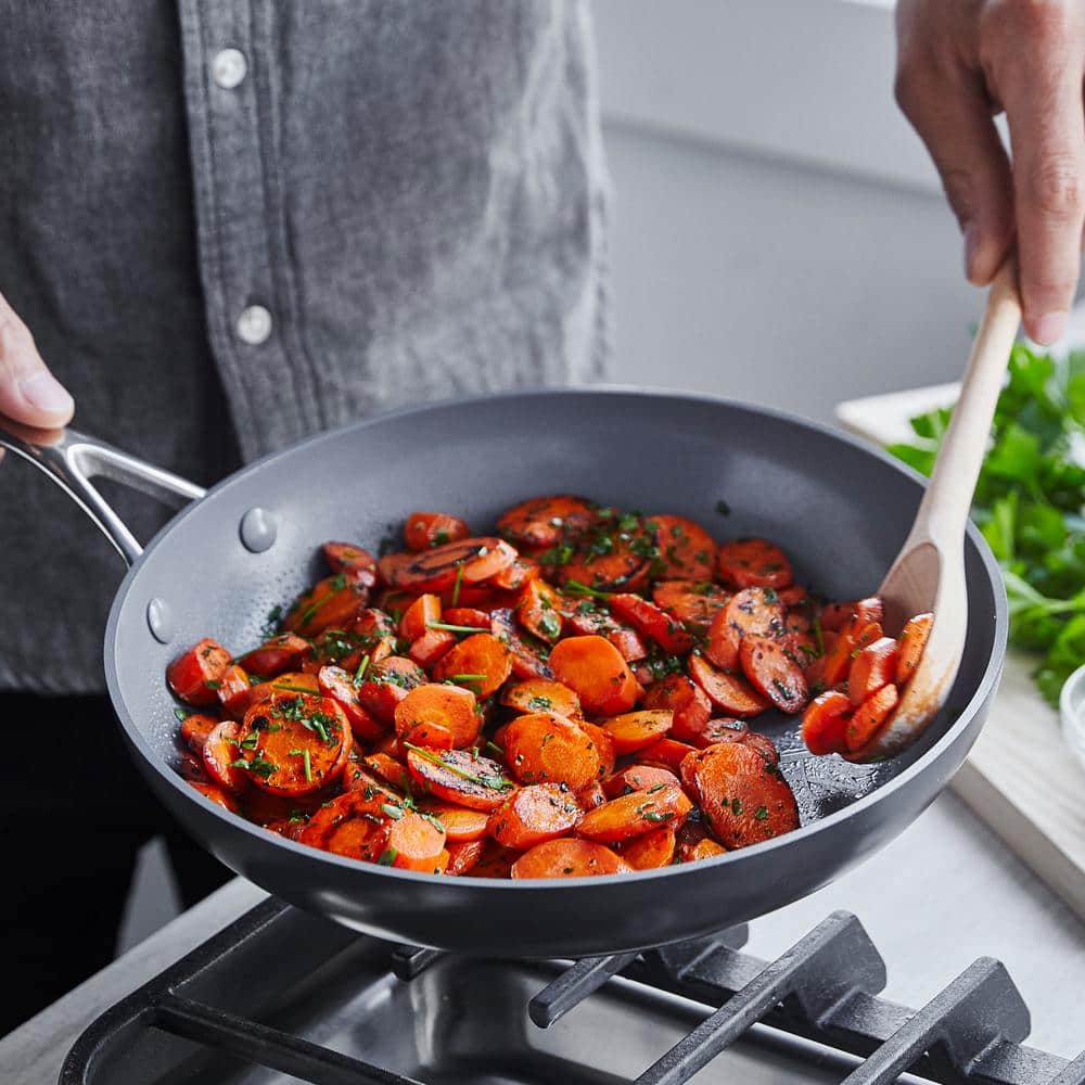 Valencia Pro 10" Gray Ceramic Nonstick Frypan with Lid