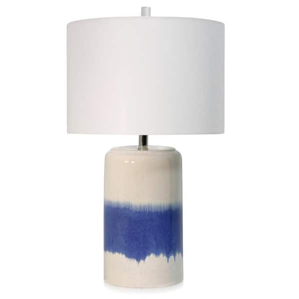 Stylecraft 28 In Royal Blue And Cream, Arteriors Table Lamps Blue