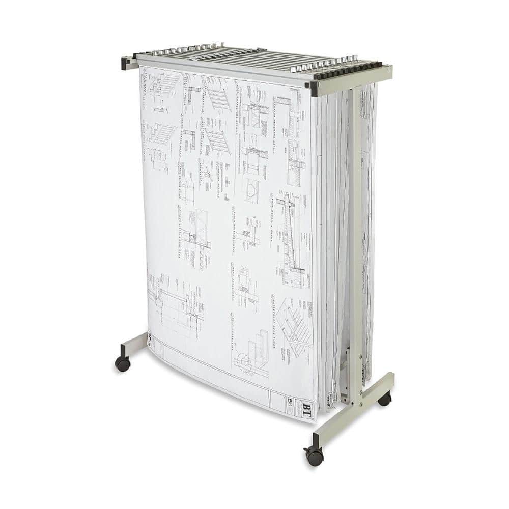 51 in. H x 47 in. W Portable Expandable Steel Blueprint Plan Center Hanging