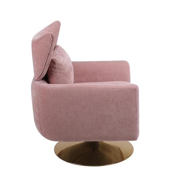 Pink Classic Mid-Century 360° Swivel Accent Chair