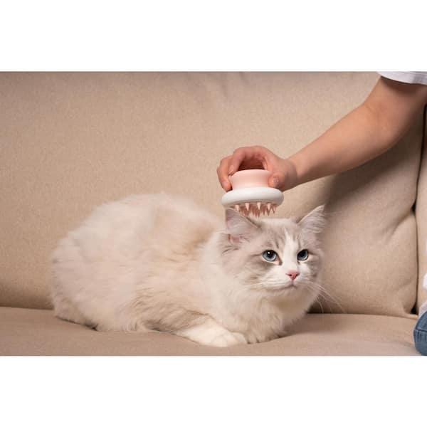 Pet Life 'Scwubba' Blue Handheld Bathing Brushing and Massaging Soft Flexible Grooming Pet Comb