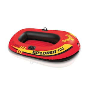 Explorer 100 1-Person Inflatable Floating Boat Pool Float