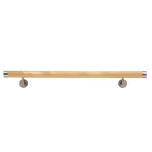 Wood Inox 10 ft. Unfinished Wood Handrail Kit