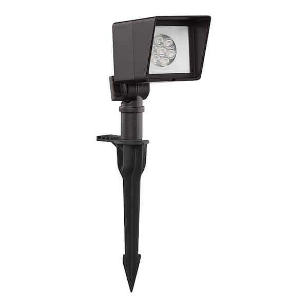 Havenridge 400 Lumen Low Voltage Bronze Hardwired Integrated LED Weather Resistant Outdoor Spotlight