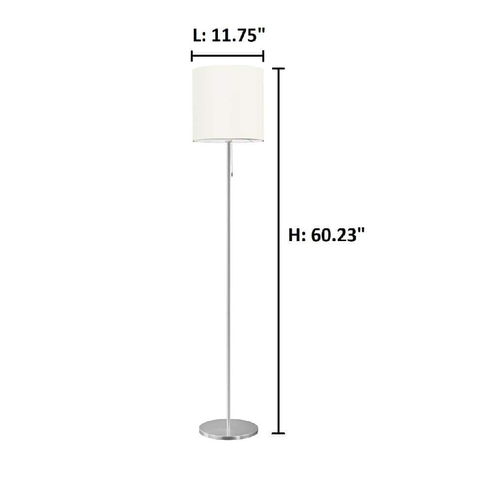 Sendo Modern Cream Drum Shade Aluminum Floor Lamp