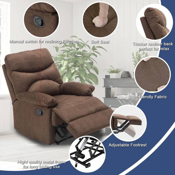 hzlagm Everglade 30 in. W Brown Microfiber Upholstered Standard