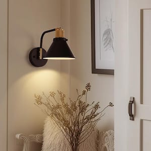 8.1 in. Modern Wall Sconces Lighting Fixtures, Indoor Wall Mount Swing Arm Lamp for Bedroom, Bedside (2-Pack)