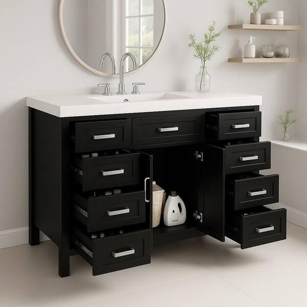 47 in. Bath Vanity Cabinet without Top Cabinet Only, 2-Doors and 8