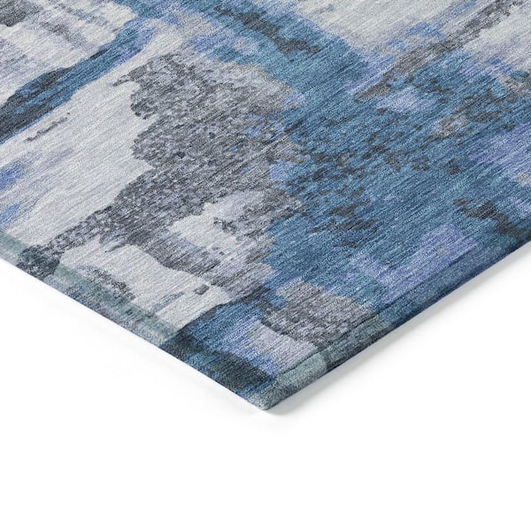 Chantille Machine Washable Indoor/Outdoor Abstract ACN2015 Blue 2 ft. 6 in. x 3 ft. 10 in. Area Rug