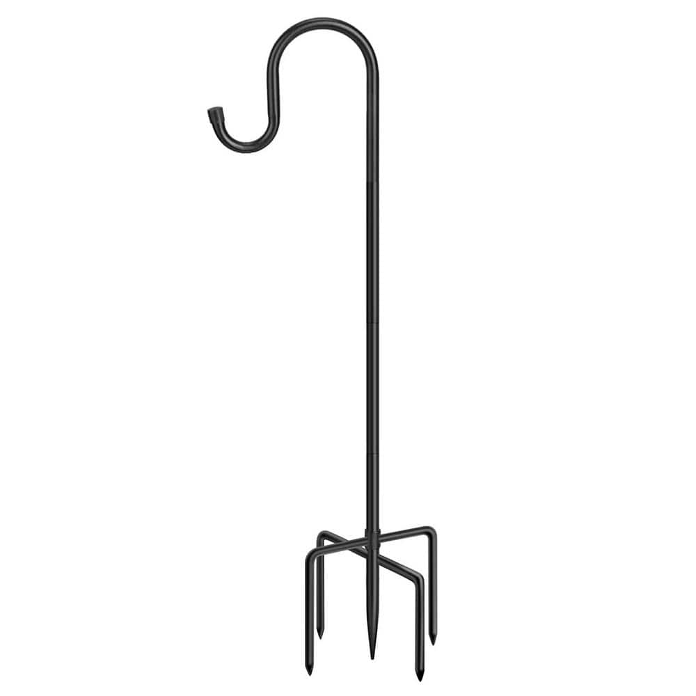 48 in. Black Steel Shepards Hooks