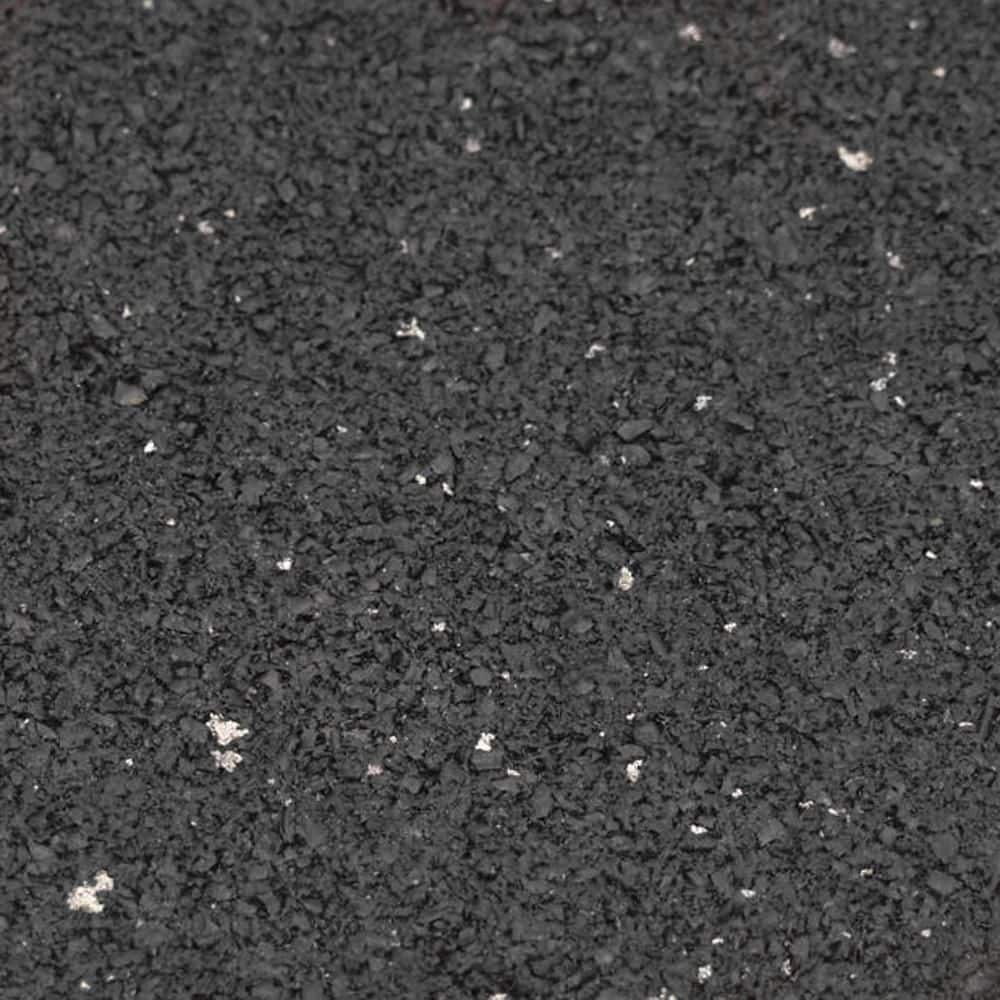Black Heavy Duty Recycled Rubber Mat, 3/4-Inch x 3 x 4-Feet
