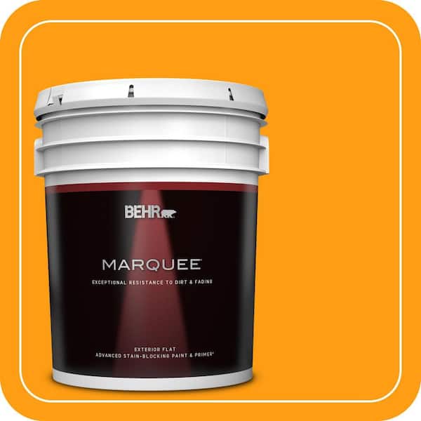 BEHR MARQUEE 5 gal. #S-G-290 Orange Peel Flat Exterior Paint & Primer