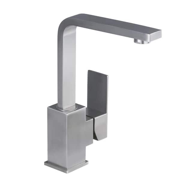 ARCORA Modern Single-Hole Bar Faucet 1-Handle with Water Supply Line in Brushed Nickel