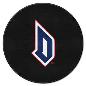 Duquesne Duke Black 27 in. Hockey Puck Area Rug