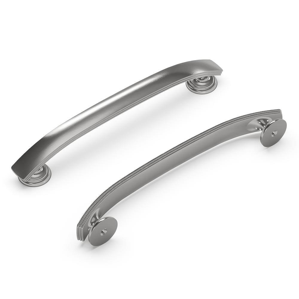 Satin Nickel 8" Modern Appliance Arch Pull with Mounting Hardware