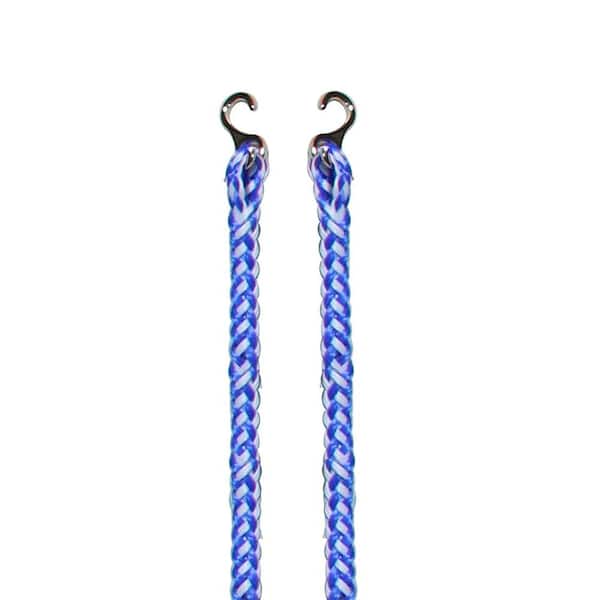 19' Blue and White Safety Pool Rope Kit with 8 Small Buoys