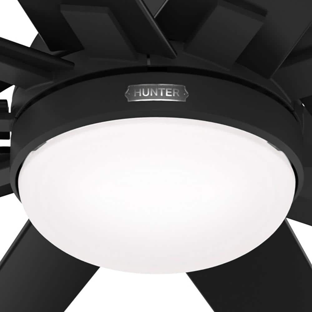 Overton Matte Black 72" 10-Blade Ceiling Fan with LED Light