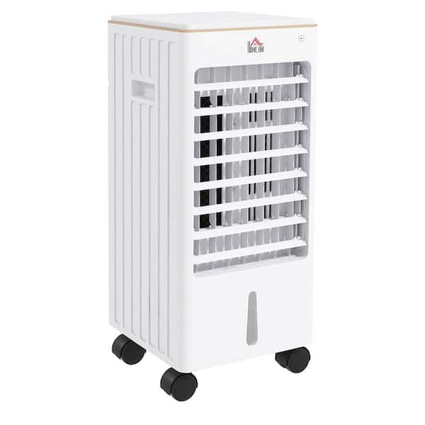 200 CFM 21 in. Evaporative Air Cooler 3-in-1 Ice Cooling with Ice Packs, 60° Oscillation, 7. 5H Timer and Remote-White