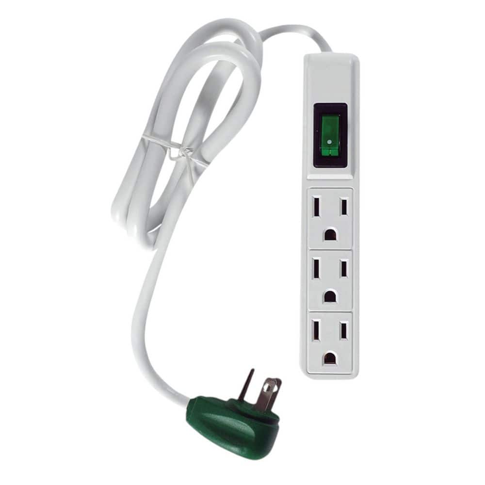 (G-13002MS) 2.5 ft. 14 / 3 Indoor 3-Outlet Power Strip, White price history on PriceWatchPro