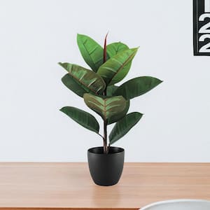 Gerson 4-Foot Tall Real Touch Ultra-Realistic Rubber Plant in Plastic Pot with Faux Dirt, 80906