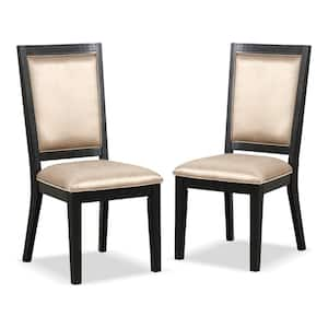 Liora Espresso Fabric Upholstered Dining Chairs (Set of 2)