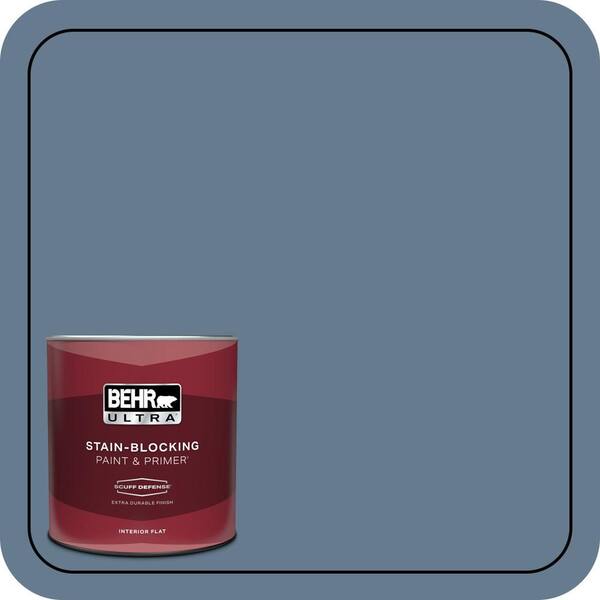BEHR ULTRA 1 qt. #S510-5 Skinny Jeans Extra Durable Flat Interior Paint & Primer