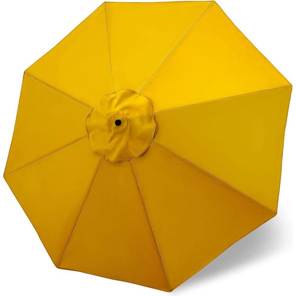 Cubilan Patio Market Umbrella 9 ft Replacement Canopy for 8 RibsGold