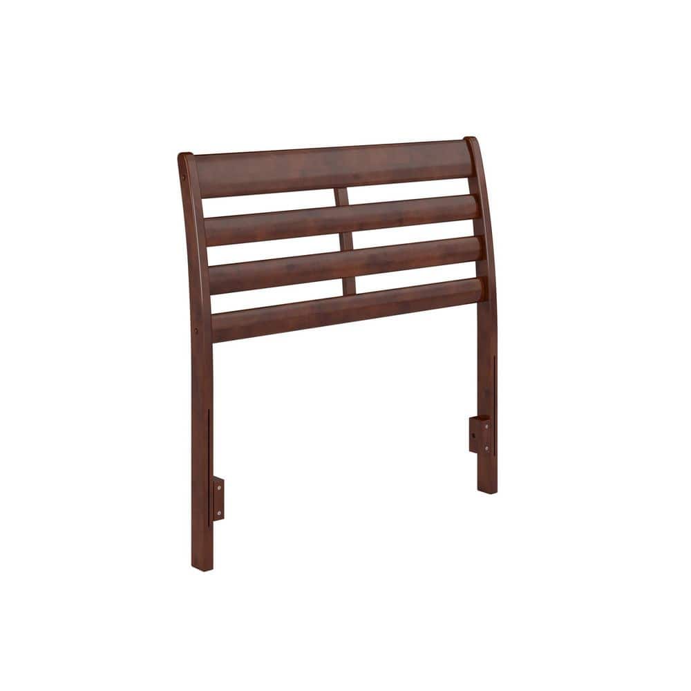 Savannah Twin Walnut Solid Wood Headboard with USB Charger