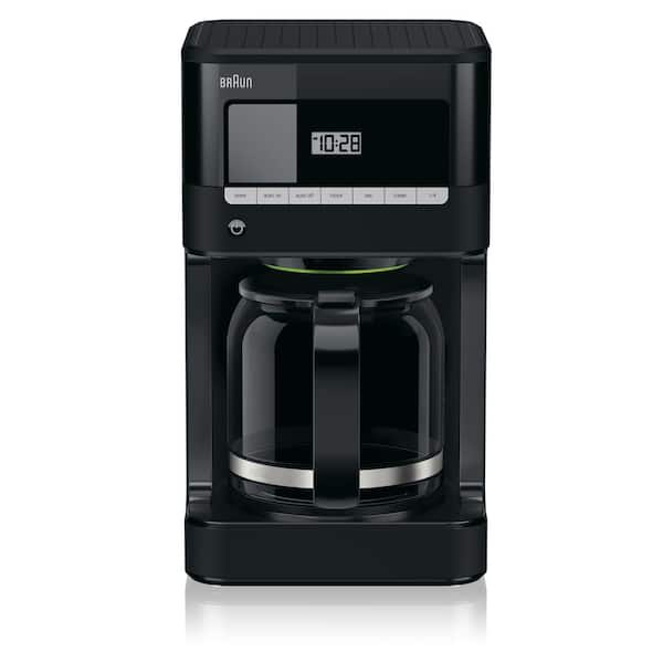 Braun BrewSense 12-Cup Programmable Black Drip Coffee Maker with Temperature Control