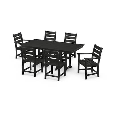 Plastic Black Patio Dining, Black Plastic Wicker Outdoor Furniture