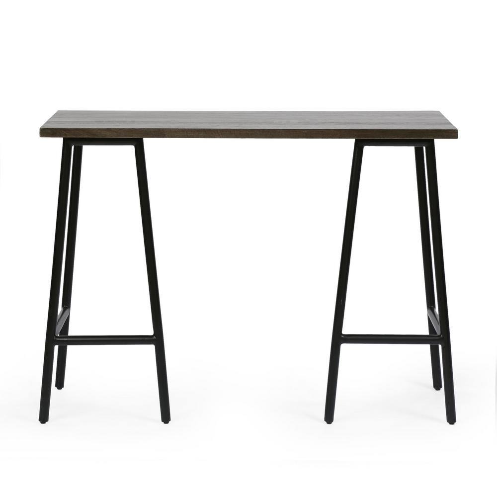 Modern Industrial Mango Wood Console Table with Storage