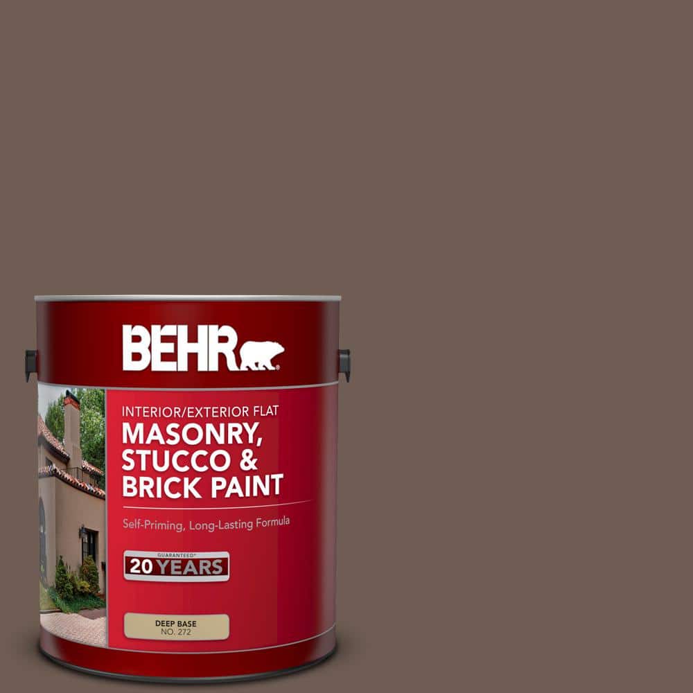 1 gal. #N210-6 Swiss Brown Flat Interior/Exterior Masonry, Stucco and Brick