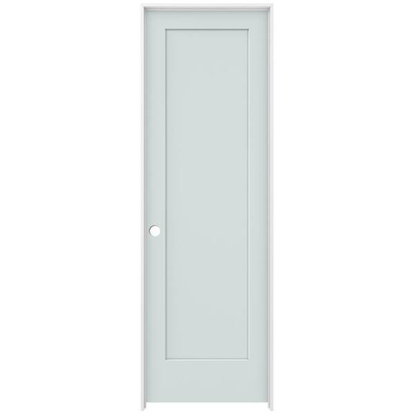 JELD-WEN 32 in. x 96 in. Madison Light Gray Right-Hand Smooth Solid Core Molded Composite MDF Single Prehung Interior Door