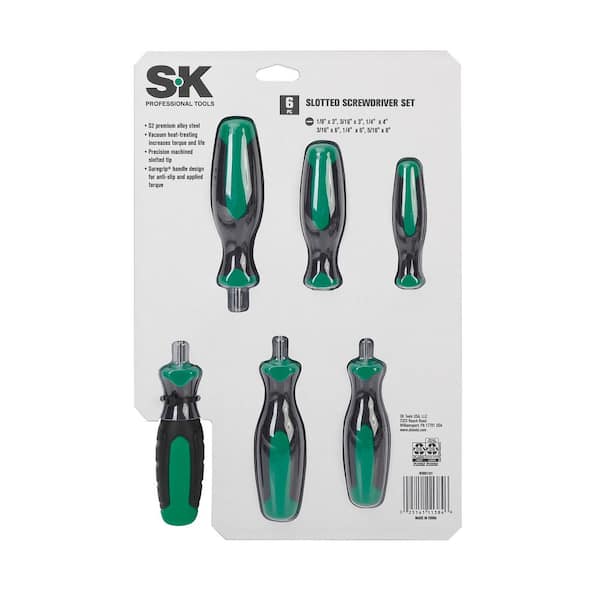 SK SK01331 Slotted Screwdriver Set (6 Piece) SK01331 - The Home Depot