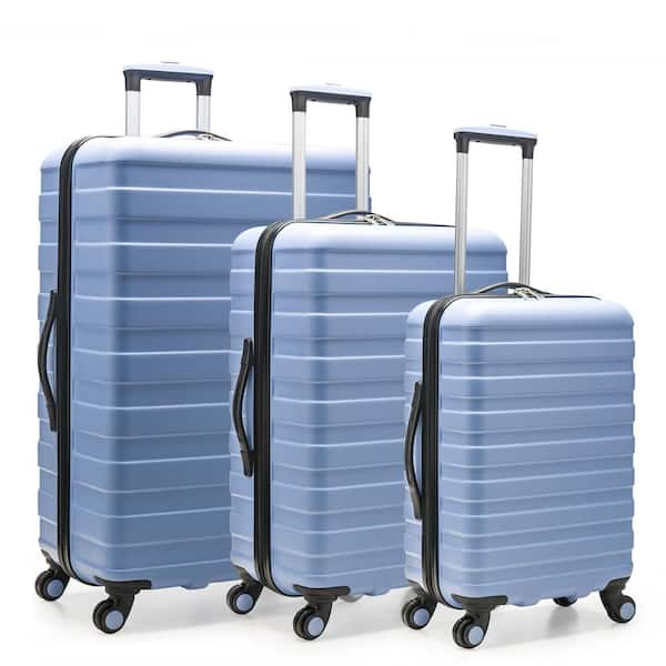U.S. Traveler Cypress Colorful 3-Piece Sky Blue Hardside Spinner Luggage Set