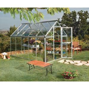 Harmony 6 ft. x 10 ft. Silver/Clear DIY Greenhouse Kit