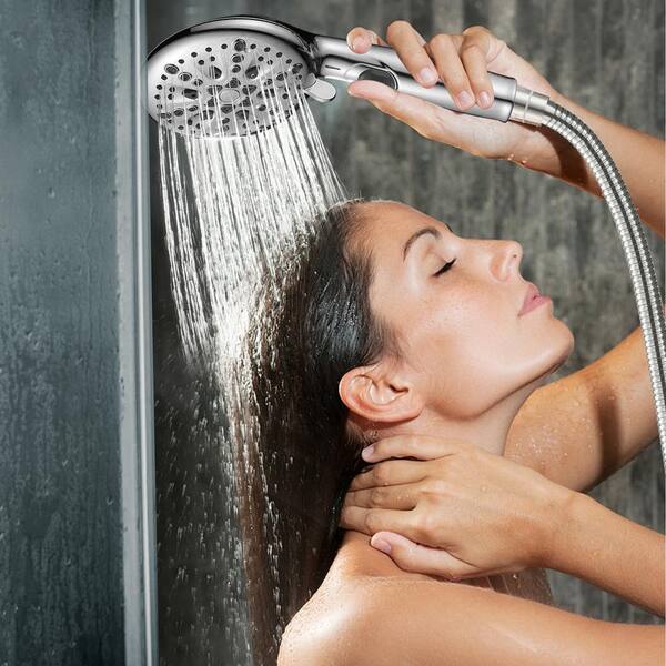 Cobbe 360-Degree Adjustable Shower Head Holder - Wall Mount With Tension Nut, Universal Fit, Chrome Finish