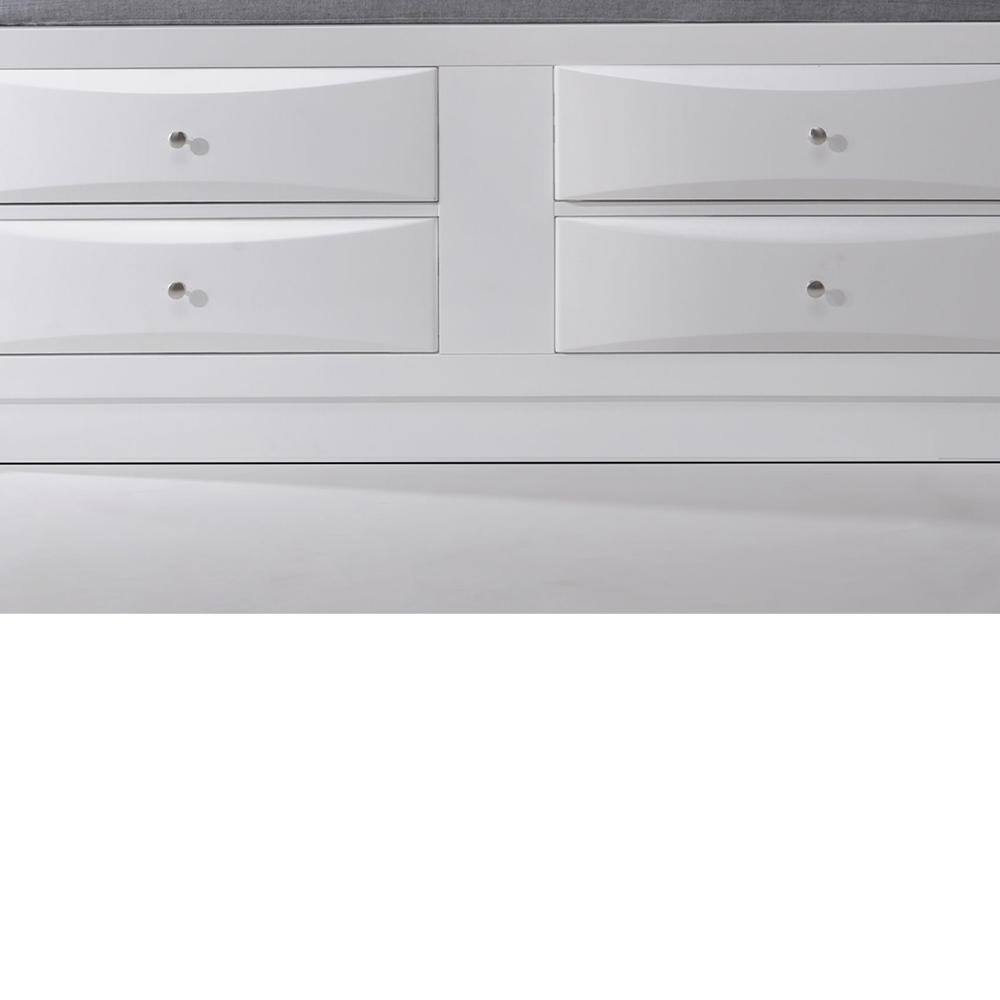 Elegant Full-Size White Wood Frame Storage Bed with Bookcase Headboard
