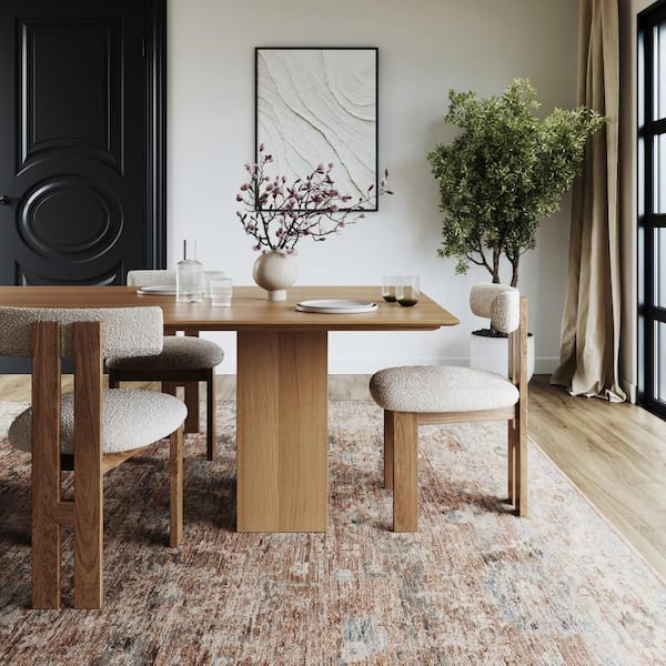 8 ft. x 10 ft. Brown Rada Traditional Vintage Floral Indoor Area Rug