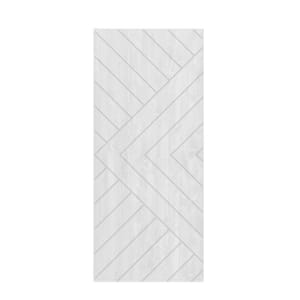 30 in. x 96 in. Hollow Core Textured White Stained Wood Interior Door